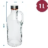 1 L Glasflasche mit Deckel und Henkel - 2 ['Alkoholflasche', ' dekorative Alkoholflaschen', ' Glasflasche für Alkohol', ' Flaschen für Selbstgebrannten für die Hochzeitsfeier', ' Flasche für Likör', ' Wodkaflaschen', ' Wodkaflasche Hochzeitsfeier']