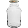 Glass jar 4l + Farbkappe + Gabel oder Zange - 3 ['Glas', ' Glas mit Schraubverschluss', ' Glas für Salzgurken', ' Glas für Gurken', ' Glas für Liköre', ' Glas mit Zange', ' Gurkenzange', ' Küchenzange']