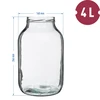 Glass jar 4l + Farbkappe + Gabel oder Zange - 5 ['Glas', ' Glas mit Schraubverschluss', ' Glas für Salzgurken', ' Glas für Gurken', ' Glas für Liköre', ' Glas mit Zange', ' Gurkenzange', ' Küchenzange']