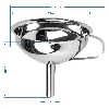 Stahltrichter fi 13 cm - 3 ['Küchentrichter', ' Einfülltrichter', ' Flaschentrichter', ' Edelstahltrichter', ' zum Befüllen von Flaschen']