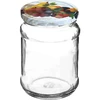 Twist-off-Glas 250 ml mit farbigem Deckel fi66 - 6 Stück. - 3 ['Gläser mit Schraubverschluss', ' Twist-off-Gläser', ' Marmeladengläser', ' Konfitürengläser', ' Konservengläser', ' Salatgläser', ' dekorative Schraubverschlüsse']