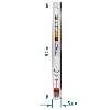 Vinometer (Saccharimeter) mit Thermometer im Plastikreagenzglas - 3 