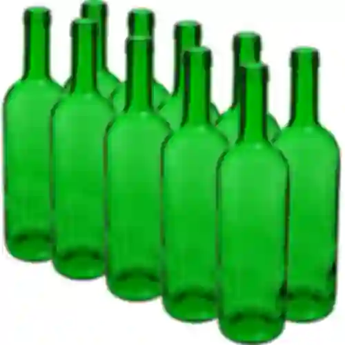 Weinflasche 0,75 L Grün – 10 Stück