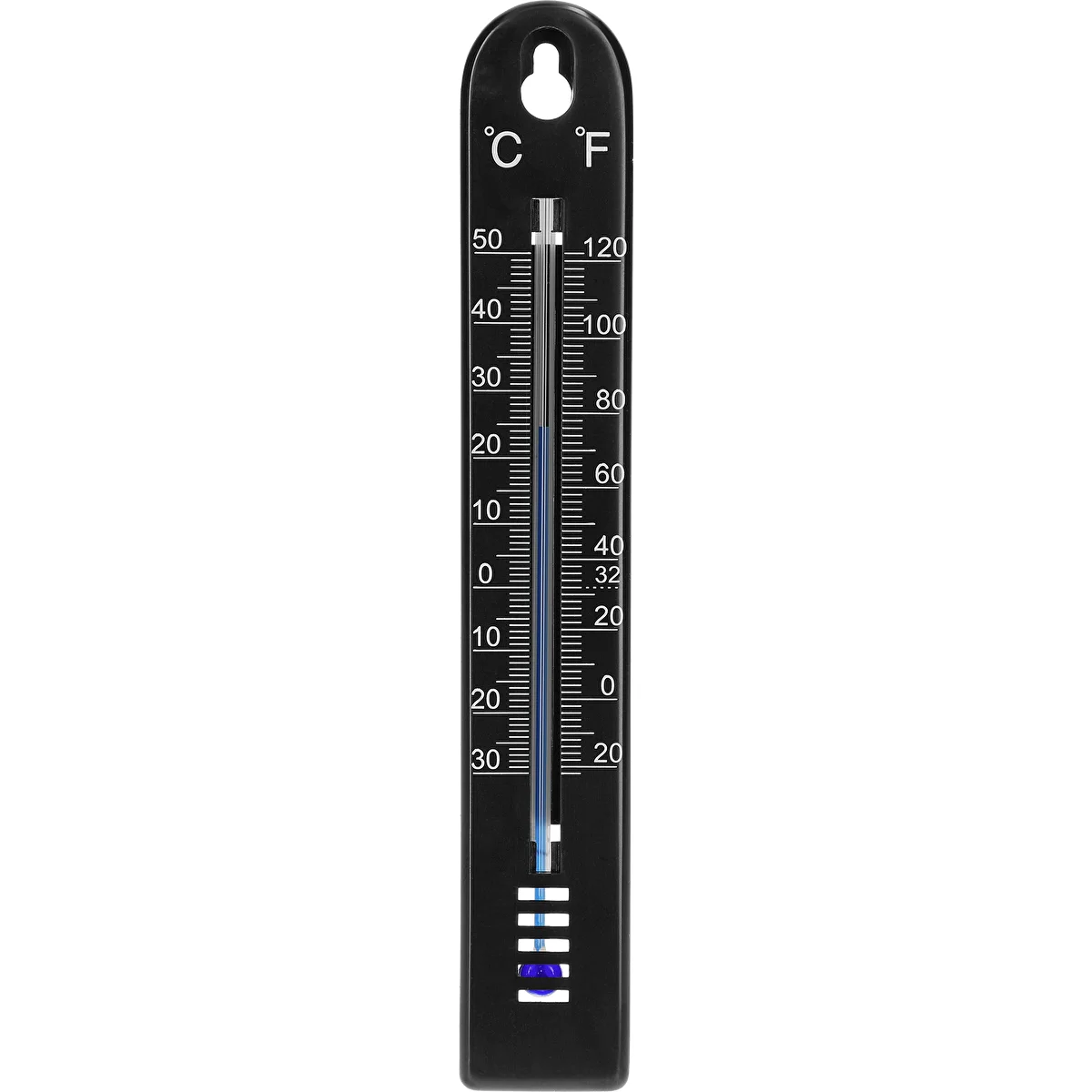 Universelles Thermometer (-30 bis +50 °C), 17 cm, schwarz