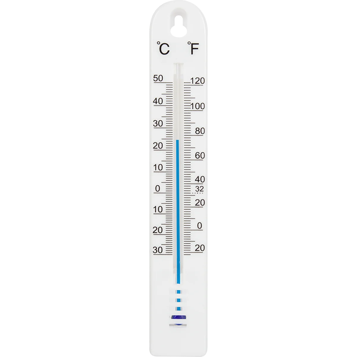 Universelles Thermometer (-30 bis +50 °C), 17 cm, weiß