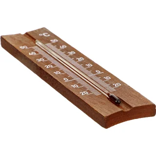 Holz-Raumthermometer (-20 bis +50 °C), dunkelbraun, 15 cm – photo 4