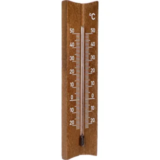 Holz-Raumthermometer (-20 bis +50 °C), dunkelbraun, 15 cm – photo 2