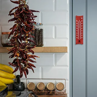 Zimmerthermometer aus Holz (-20 bis +50 °C), mahagonifarben, 15 cm – photo 6