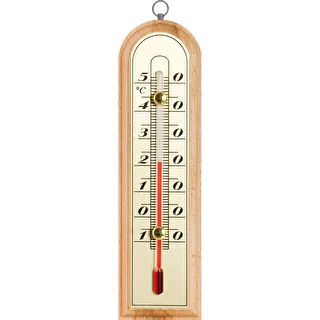 Zimmerthermometer mit goldfarbener Skala (-10 °C bis +50 °C) 16 cm