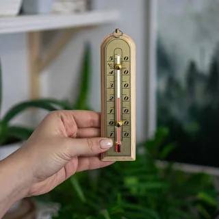 Zimmerthermometer mit goldfarbener Skala (-10 °C bis +50 °C) 16 cm – photo 3