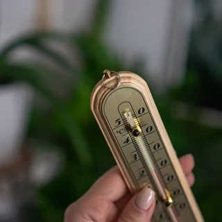 Zimmerthermometer mit goldfarbener Skala (-10 °C bis +50 °C) 16 cm – photo 4