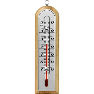 Zimmerthermometer mit silberner Skala (-10 °C bis +50 °C) 16 cm, Mix