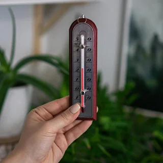 Zimmerthermometer mit silberner Skala (-10 °C bis +50 °C) 16 cm, Mix – photo 4