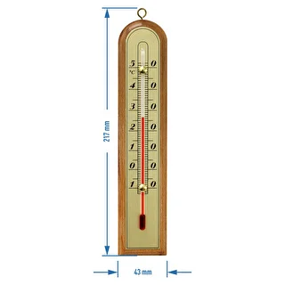 Raumthermometer mit goldener Skala (-10 °C bis +50 °C) 22 cm, Mix – photo 2