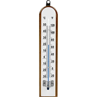 Zimmerthermometer mit weißer Skala (-30°C bis +50°C), 20 cm