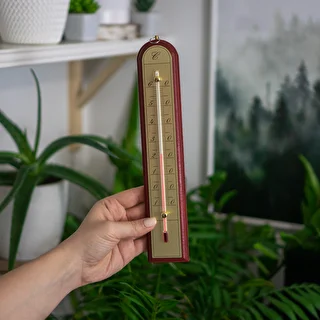 Zimmerthermometer mit goldfarbener Skala (-10 °C bis +60 °C), 28 cm, Mix – photo 6