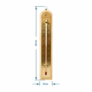Zimmerthermometer mit goldfarbener Skala (-10 °C bis +60 °C), 28 cm, Mix – photo 5