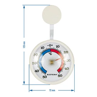 Universelles, selbstklebendes Thermometer (-50 °C bis +50 °C) Ø 7,2 cm – photo 2