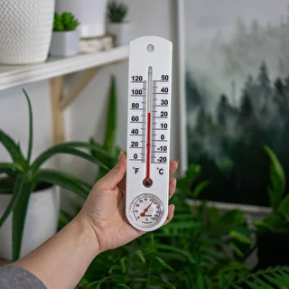 Universelles weißes Thermometer mit Hygrometer (-20 °C bis +50 °C), 25 cm – photo 3