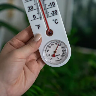 Universelles weißes Thermometer mit Hygrometer (-20 °C bis +50 °C), 25 cm – photo 4
