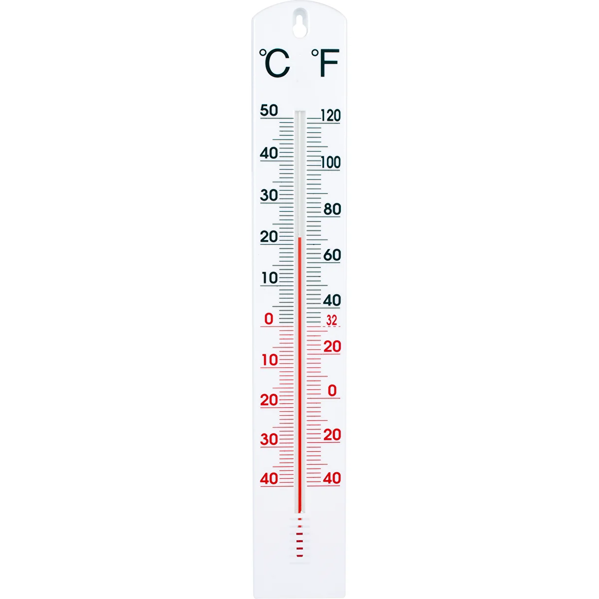Universelles Thermometer, weiß (-40°C bis +50°C), 40 cm