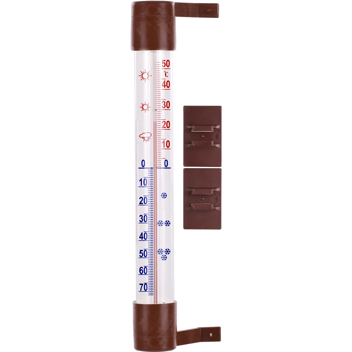 Außenthermometer braun (-60 °C bis +50 °C) 23 cm