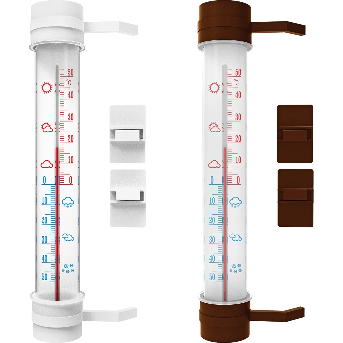 Außenthermometer (-50 °C bis +50 °C), 23 cm, Farbmix, hergestellt in Polen