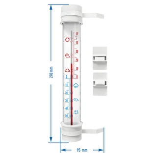 Außenthermometer (-50 °C bis +50 °C), 23 cm, Farbmix, hergestellt in Polen – photo 2