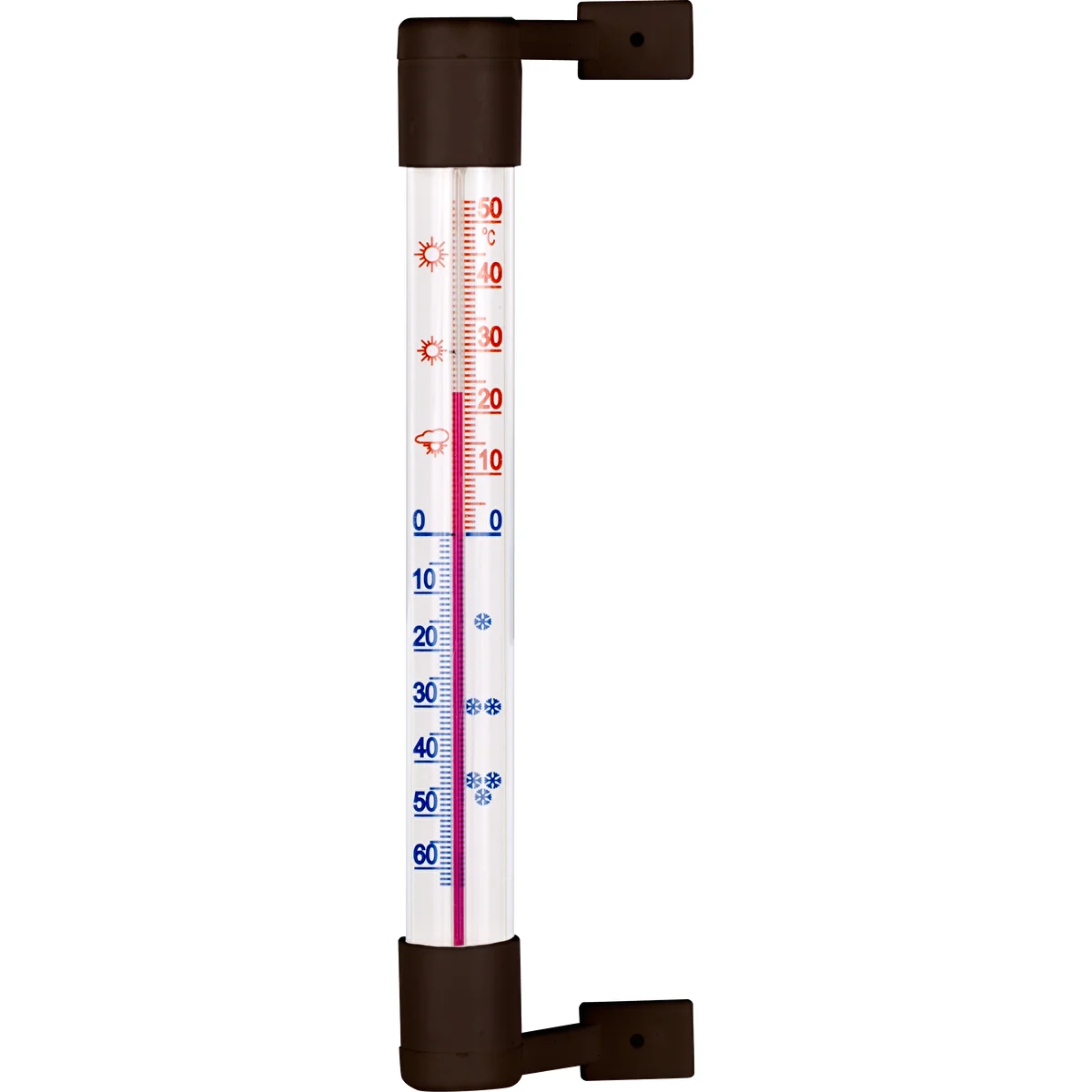 Außenthermometer, braun (-50°C bis +50°C) 18 cm