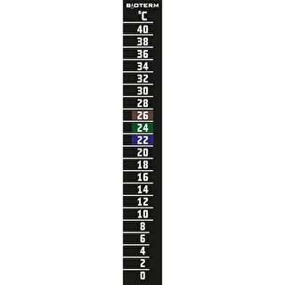 Flüssigkristall-Thermometer (0 °C bis +40 °C) 15 cm