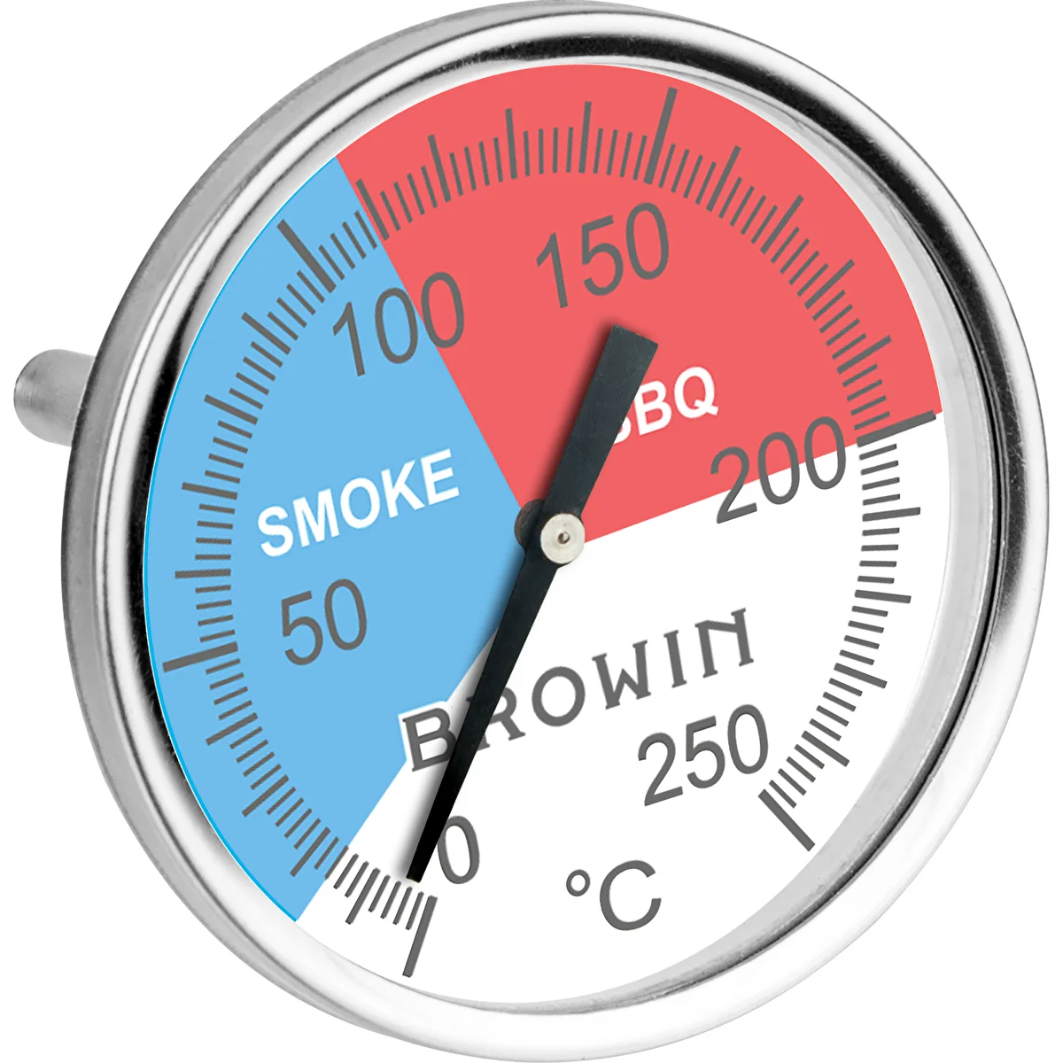 Räucherofen- und BBQ-Thermometer (0 °C bis +250 °C) 5,2 cm