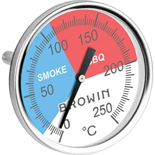 Räucherofen- und BBQ-Thermometer (0 °C bis +250 °C) 5,2 cm