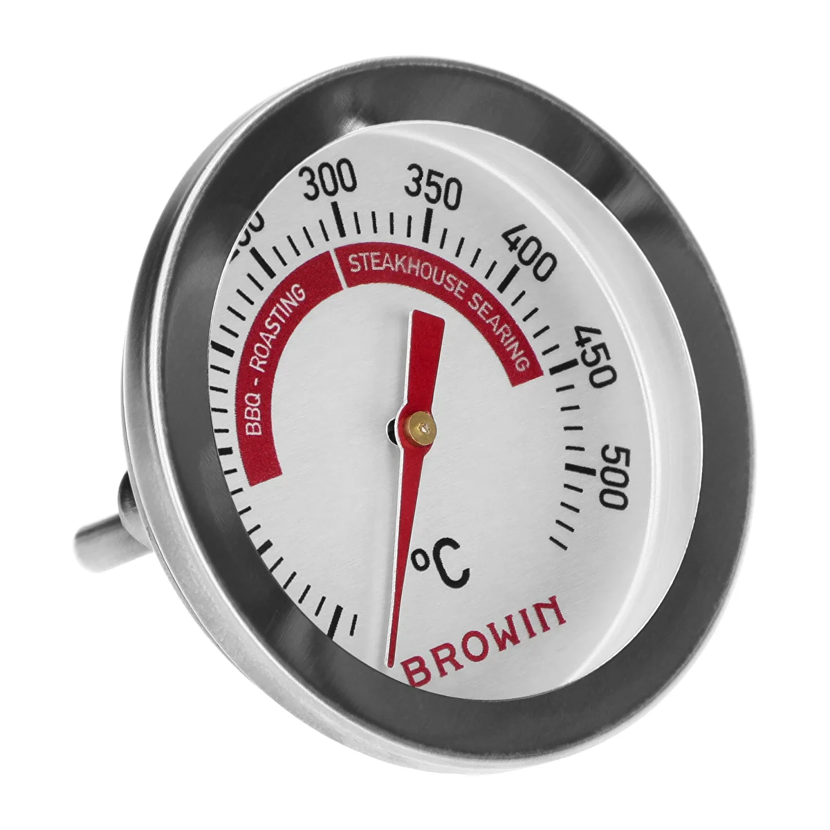 Grill- und BBQ-Thermometer, von 50 bis +500 °C, Bimetall, 5,3 cm