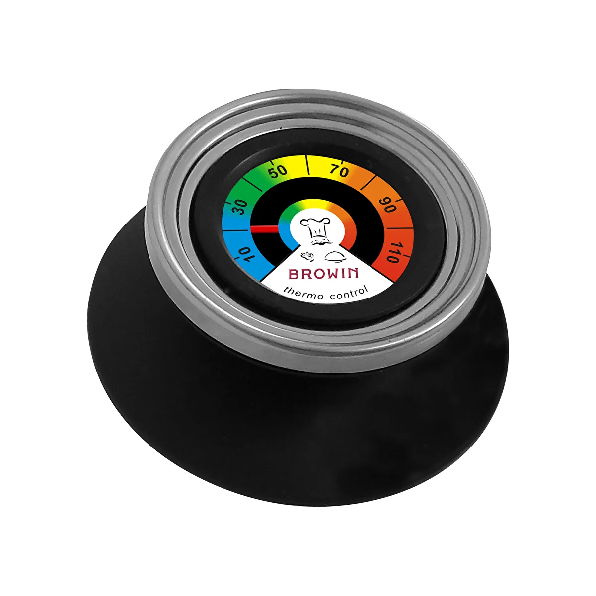 Thermometer-Deckelknauf (0 °C bis +120 °C) Ø 8,5 cm