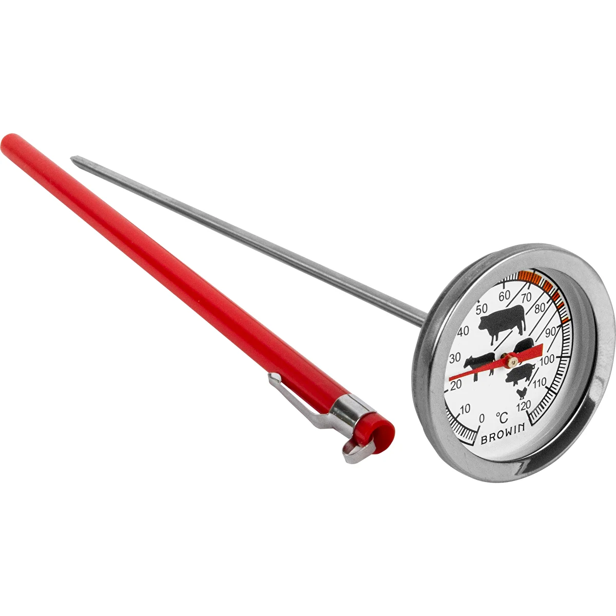Küchenthermometer mit grafischer Anzeige (0 °C bis +120 °C) 21,0 cm