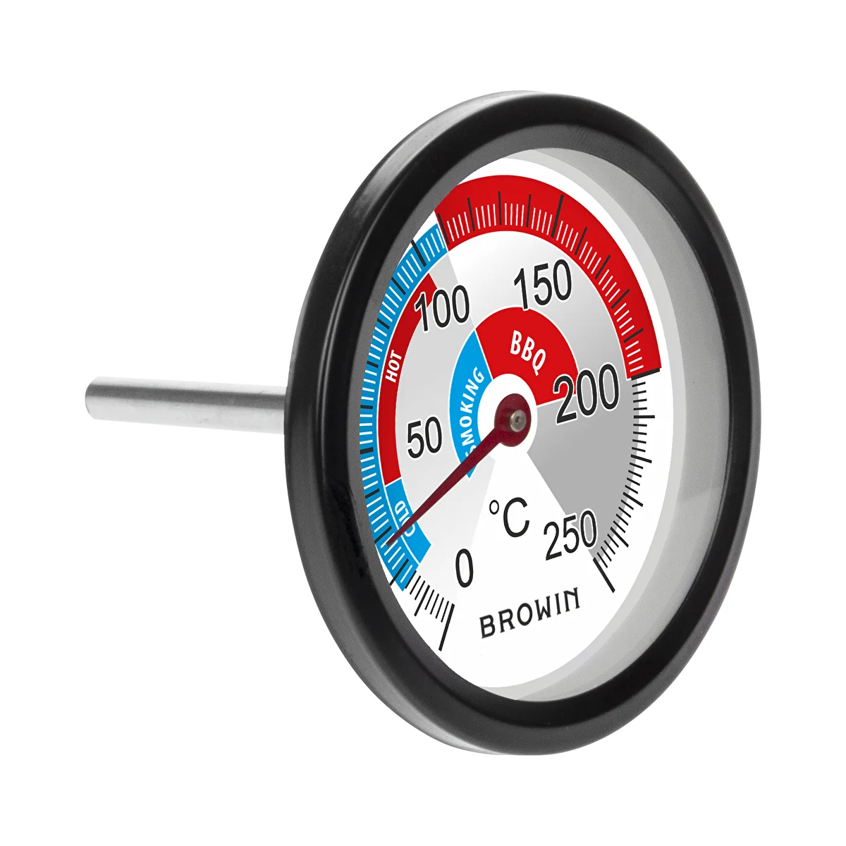Thermometer für Räucherschrank und BBQ (0 °C bis +250 °C) 5,7 cm