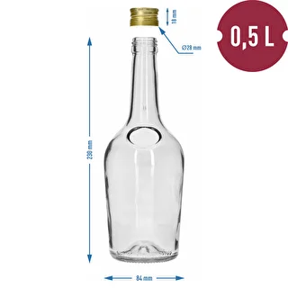 Flasche GLORIA 0,5 l, mit goldener Schraubkappe Ø 28 mm, 1 Stk. – photo 6