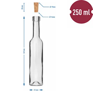 Flasche BELISSIMO 250 ml, mit Naturkorken, 1 Stück – photo 5