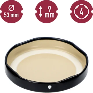 Schwarzer TO-Schraubdeckel Ø 53 mm (4 Laschen) – 10 Stück – photo 5
