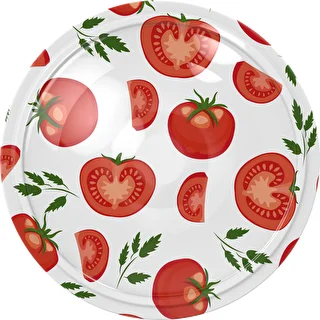 Twist-Off-Deckel TO 66/4 mit Tomatenmotiv – 10 Stück