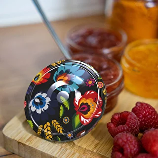 Twist-Off-Deckel TO 66/4 Schwarz Folk – 10 Stück – photo 6