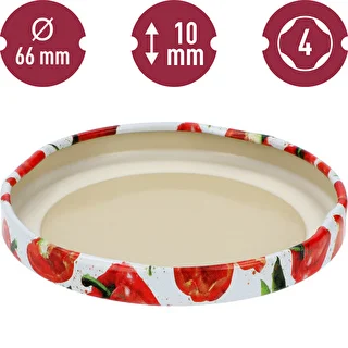 Schraubdeckel TO 66/4 Paprika-Illustration – 10 Stück – photo 4