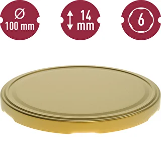 Twist-Off-Deckel Ø 100 mm, gold – 10 Stück – photo 3