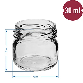 Twist-Off-Glas 30 ml mit farbigem Deckel Ø 43 mm – 10 Stück – photo 4