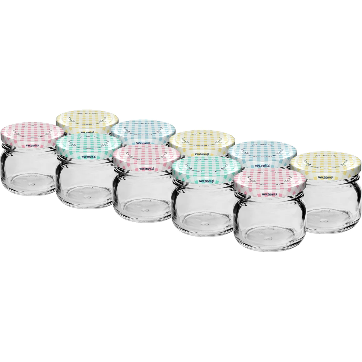 Twist-Off-Glas 30 ml mit farbigem Deckel Ø 43 mm – 10 Stück