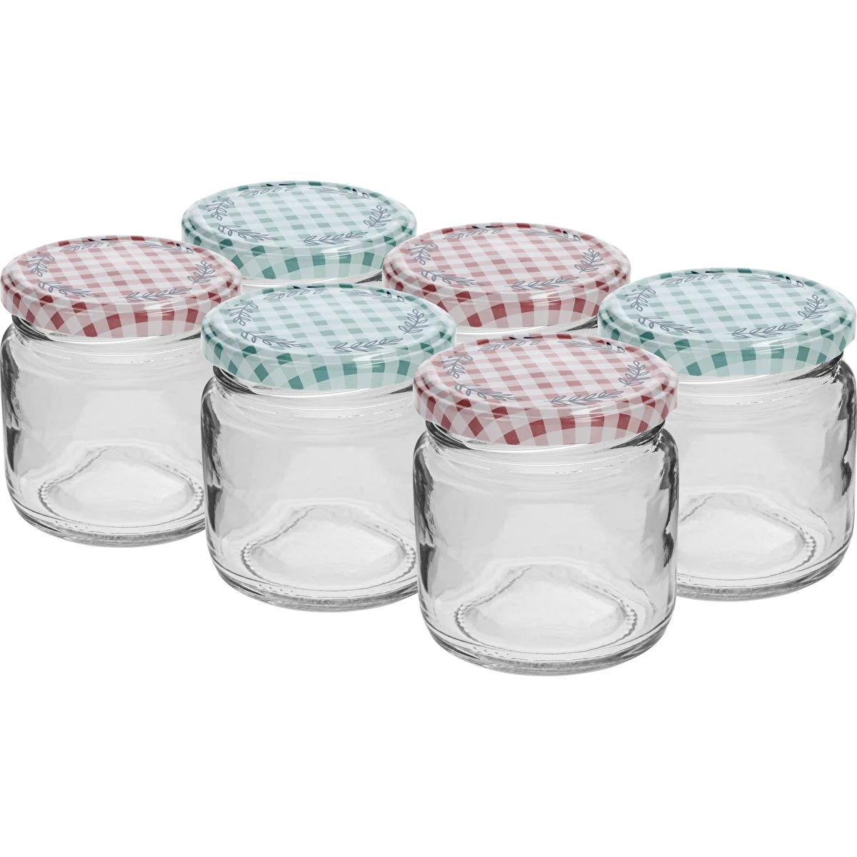 TO-Glas 106 ml mit farbigem Deckel Ø 53 – 6 Stück