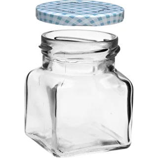 Quadratisches Twist-Off-Glas 120 ml, TO 53 (Ø 53 mm), mit Schraubdeckel – 6 Stück – photo 3