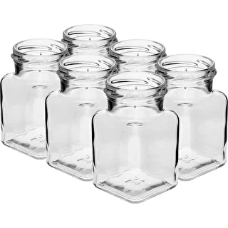 Twist-off-Glas 150 ml Cztery kąty Ø 53 mm mit schwarzem Deckel, 6 Stück – photo 3