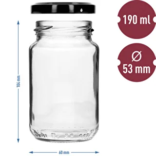TO-Glas 190 ml mit farbigen Deckeln Ø 53 mm – 8 Stück – photo 8