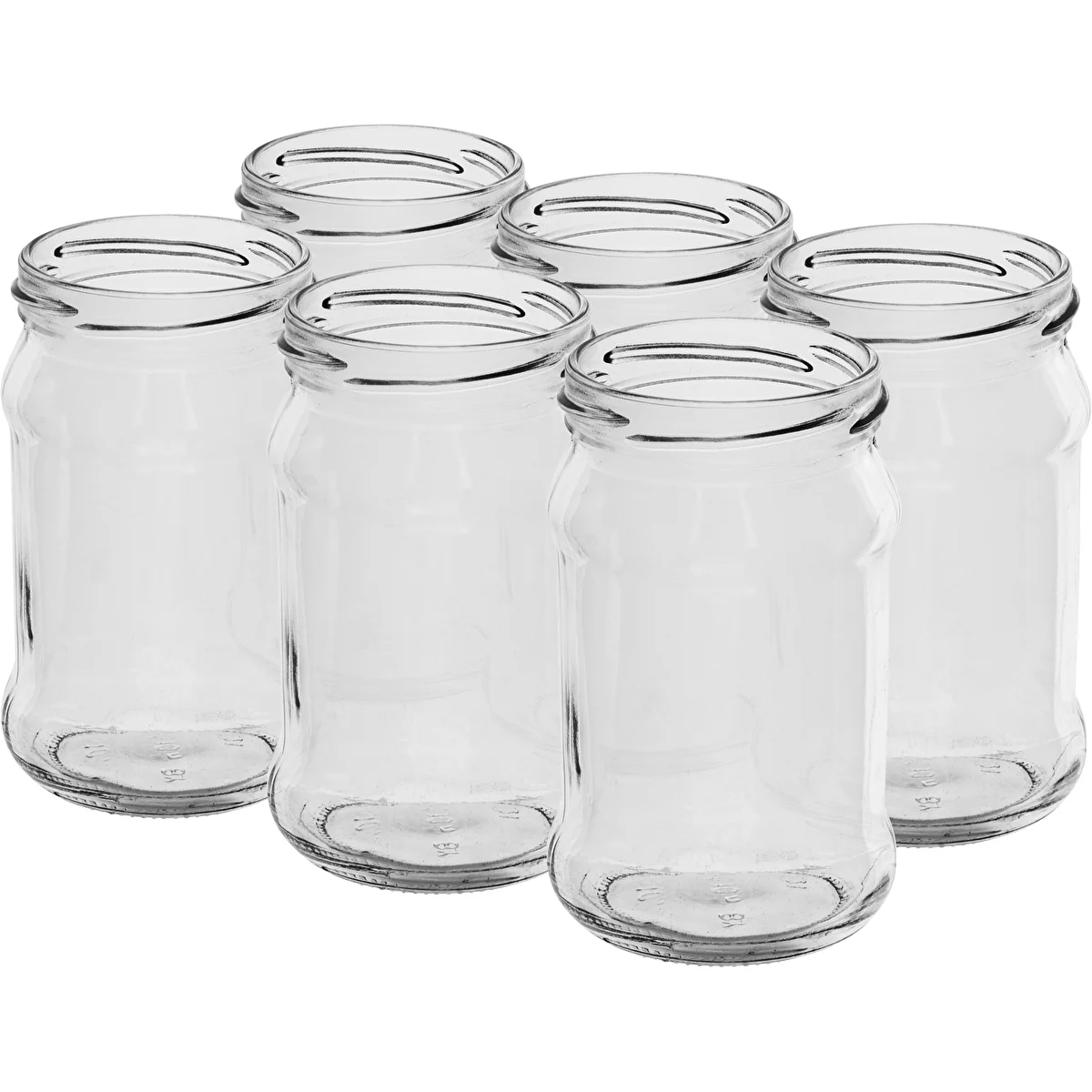 Schraubglas 300 ml, TO 66 (Ø 66 mm), 6 Stück